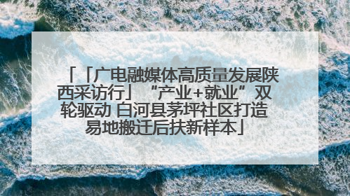 「广电融媒体高质量发展陕西采访行」“产业+就业”双轮驱动 白河县茅坪社区打造易地搬迁后扶新样本