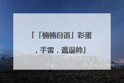 「楠楠自语」彩蛋，手雷，邋遢帅
