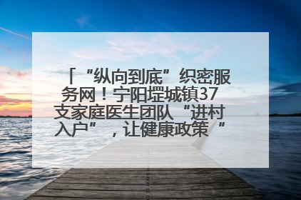 “纵向到底”织密服务网！宁阳堽城镇37支家庭医生团队“进村入户”，让健康政策“落地生根”