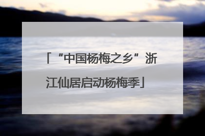 “中国杨梅之乡”浙江仙居启动杨梅季