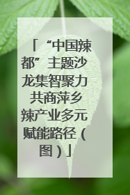 “中国辣都”主题沙龙集智聚力 共商萍乡辣产业多元赋能路径（图）
