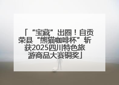 “宝藏”出圈！自贡荣县“熊猫咖啡杯”斩获2025四川特色旅游商品大赛铜奖