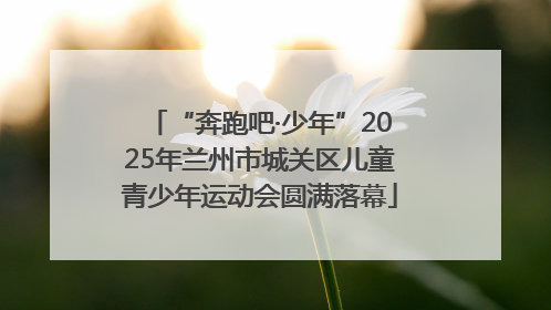 “奔跑吧·少年”2025年兰州市城关区儿童青少年运动会圆满落幕