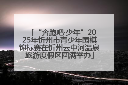 “奔跑吧·少年”2025年忻州市青少年围棋锦标赛在忻州云中河温泉旅游度假区圆满举办