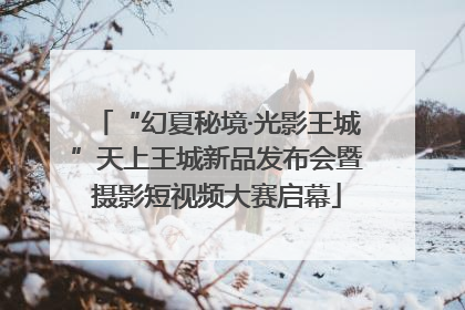 “幻夏秘境·光影王城”天上王城新品发布会暨摄影短视频大赛启幕