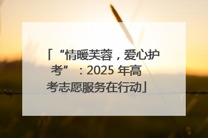 “情暖芙蓉，爱心护考”：2025 年高考志愿服务在行动