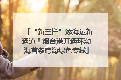 “新三样”添海运新通道！烟台港开通环渤海首条跨海绿色专线