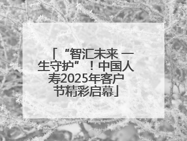 “智汇未来 一生守护”！中国人寿2025年客户节精彩启幕