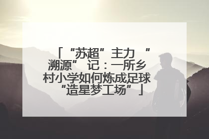 “苏超”主力 “溯源” 记：一所乡村小学如何炼成足球 “造星梦工场”