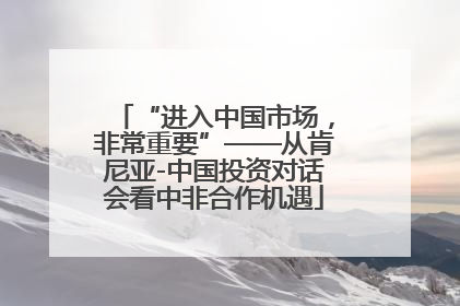 “进入中国市场，非常重要”——从肯尼亚-中国投资对话会看中非合作机遇