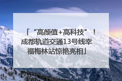 “高颜值+高科技”！成都轨道交通13号线幸福梅林站惊艳亮相