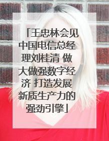 王忠林会见中国电信总经理刘桂清 做大做强数字经济 打造发展新质生产力的强劲引擎