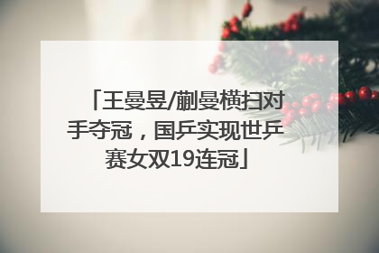 王曼昱/蒯曼横扫对手夺冠，国乒实现世乒赛女双19连冠