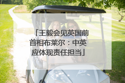 王毅会见英国前首相布莱尔：中英应体现责任担当