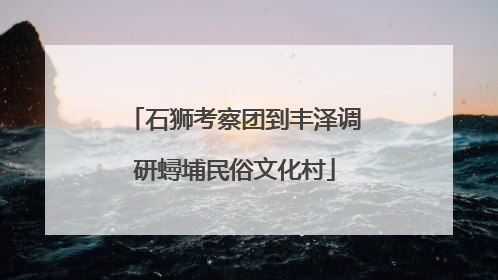 石狮考察团到丰泽调研蟳埔民俗文化村