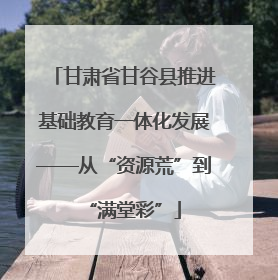 甘肃省甘谷县推进基础教育一体化发展——从“资源荒”到“满堂彩”