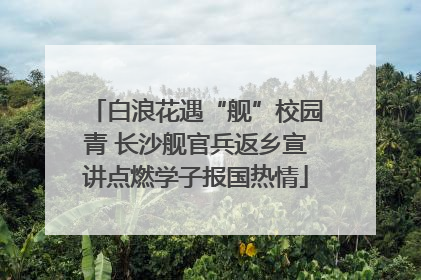 白浪花遇“舰”校园青 长沙舰官兵返乡宣讲点燃学子报国热情