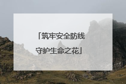 筑牢安全防线 守护生命之花