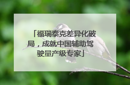 福瑞泰克差异化破局，成就中国辅助驾驶量产级专家