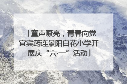 童声嘹亮，青春向党 宜宾筠连景阳白花小学开展庆“六·一”活动
