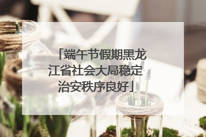 端午节假期黑龙江省社会大局稳定治安秩序良好