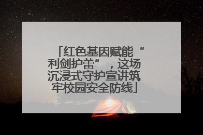 红色基因赋能“利剑护蕾”，这场沉浸式守护宣讲筑牢校园安全防线