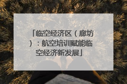 临空经济区（廊坊）：航空培训赋能临空经济新发展