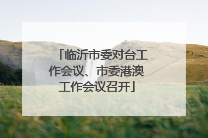 临沂市委对台工作会议、市委港澳工作会议召开