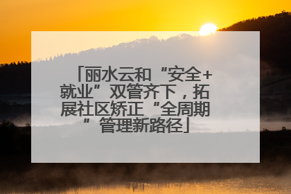 丽水云和“安全+就业”双管齐下，拓展社区矫正“全周期”管理新路径