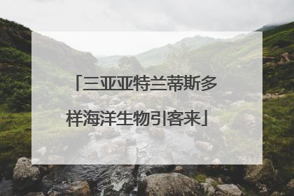 三亚亚特兰蒂斯多样海洋生物引客来