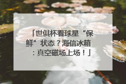 世俱杯看球星“保鲜”状态？海信冰箱：真空磁场上场！