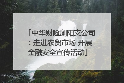中华财险浏阳支公司：走进农贸市场 开展金融安全宣传活动
