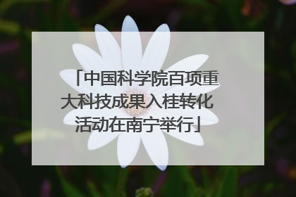 中国科学院百项重大科技成果入桂转化活动在南宁举行