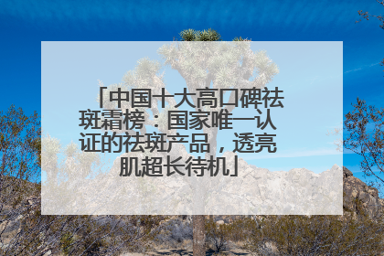 中国十大高口碑祛斑霜榜：国家唯一认证的祛斑产品，透亮肌超长待机
