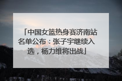 中国女篮热身赛济南站名单公布：张子宇继续入选，杨力维将出战