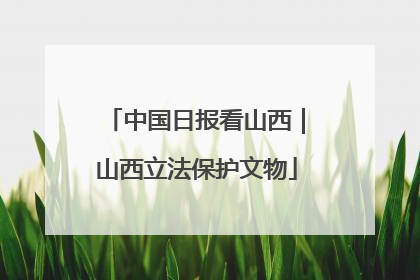 中国日报看山西｜山西立法保护文物