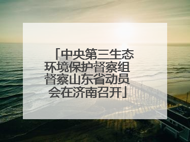 中央第三生态环境保护督察组督察山东省动员会在济南召开