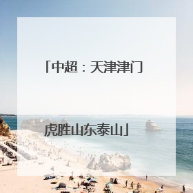 中超：天津津门虎胜山东泰山