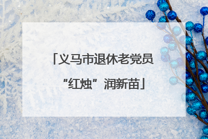 义马市退休老党员“红烛”润新苗