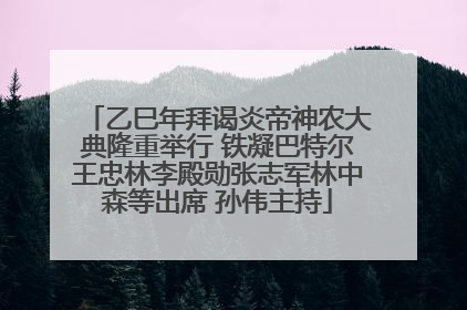 乙巳年拜谒炎帝神农大典隆重举行 铁凝巴特尔王忠林李殿勋张志军林中森等出席 孙伟主持