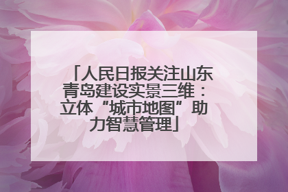 人民日报关注山东青岛建设实景三维：立体“城市地图”助力智慧管理