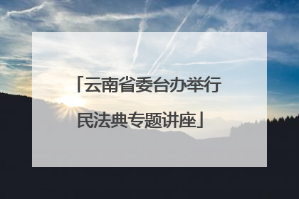 云南省委台办举行民法典专题讲座