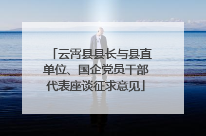 云霄县县长与县直单位、国企党员干部代表座谈征求意见