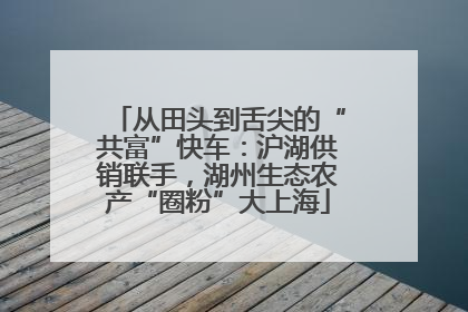 从田头到舌尖的“共富”快车：沪湖供销联手，湖州生态农产“圈粉”大上海