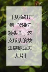 从拖鞋厂到“苏超”领头羊，这支球队的故事堪称励志大片