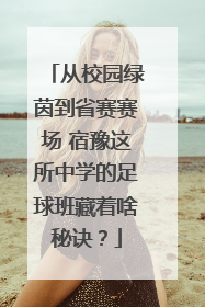 从校园绿茵到省赛赛场 宿豫这所中学的足球班藏着啥秘诀？