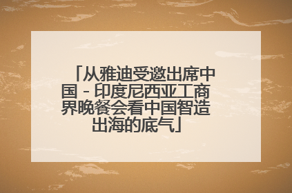 从雅迪受邀出席中国－印度尼西亚工商界晚餐会看中国智造出海的底气
