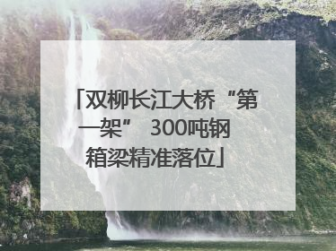 双柳长江大桥“第一架” 300吨钢箱梁精准落位