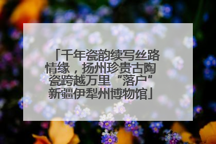 千年瓷韵续写丝路情缘，扬州珍贵古陶瓷跨越万里“落户”新疆伊犁州博物馆