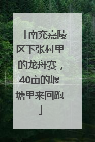 南充嘉陵区下张村里的龙舟赛，40亩的堰塘里来回跑